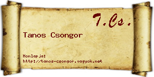 Tanos Csongor névjegykártya