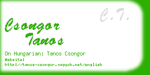 csongor tanos business card